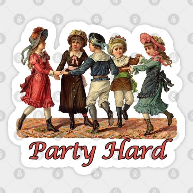 Party Hard Sticker by spyderfyngers